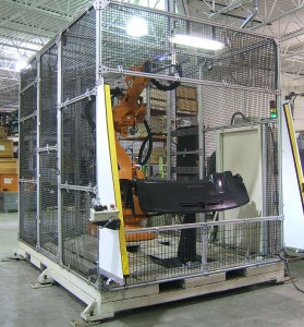 Flame Treater with Robot for Treating Automobile Dashboard